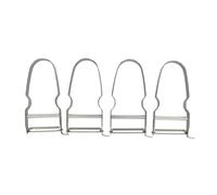 Fackelmann 21729 Vegetable Peelers Beaver x4, Stainless Steel, Grey, 18 x 12 x 2 cm