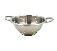 Fackelmann 24cm Colander, 1pc, Stainless Steel, Medium Mango Punch | Deep Mixing Bowl, Sieve for Straining, Drainer with Sturdy Base & Two Handles, Freestanding Vegetable & Pasta Strainer