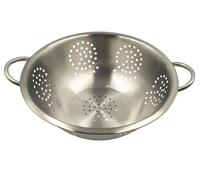 Fackelmann 28cm Colander, 1pc, Stainless Steel, Large Mango Punch | Deep Mixing Bowl, Sieve for Straining, Drainer with Sturdy Base & Two Handles, Freestanding Vegetable & Pasta Strainer