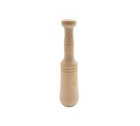 Fackelmann 30357 Hand Wooden Mortar Crushing Garlic, Spices, Natural Color, Ø4x20cm, 1pc, Wood, Brown|Beige|White|Yellow