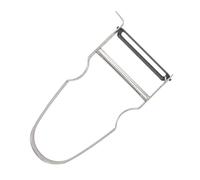 FACKELMANN 36122 Castor Vegetable Shaver, Peeler, Vegetable Peeler, Stainless Steel, Grey, 10.8 x 5.2 cm