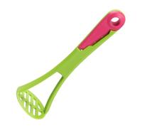 FACKELMANN 4-in-1 Utensil for Avocado, Plastic, Masher & Stone Remover, Avocado Tool, Multifunctional Avocado Cutter, Slicer, Pit Remover, 17.5x5x6.5cm, Green & Pink