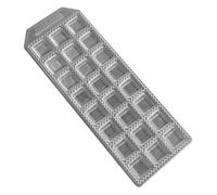 Fackelmann 40927 - Mold for making homemade ravioli, square shape 24 fingerprints, Aluminum, 2.70 x 31.60 x 11.10 CM