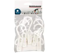 Fackelmann Set of 5 Clothes pegs, White/Blue, 120 x 45 x 35 mm
