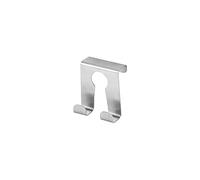 Fackelmann Door/Cupboard Hook 2x2in of Stainless Steel, Grey