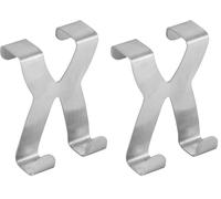 Fackelmann 61455 Door/Cupboard Hook 2,5x2 of Stainless Steel (Pack of 2)