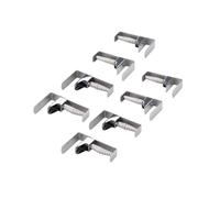 Fackelmann 9932950 Set of 8 Tablecloth Clips, Stainless Outdoor Tablecloth Clips, Professional Spring Tablecloth Clips, Stainless Steel, Silver, 7.3 x 1.5 x 4.5 cm