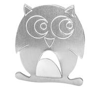 Fackelmann Adhesive Hook Owl 2x1,5in of Stainless Steel, Silver