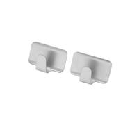 Fackelmann Adhesive Hooks Set, Silver, 1.5-Inch