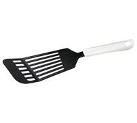 Fackelmann ARCADALINA Large Slotted Turner, Flipping & Turning Tool, Cooking Spatula, Fish Slice Big Burger Flipper, Anti-Scratch, Non-Stick, Heat-Resistant, Dishwasher Safe, Black & White, 31.5x8x2cm