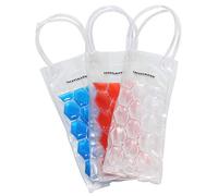 FACKELMANN Bottle Cooler, Cooler Bag, Wine & Beer Cooler Bag, Portable Cooler Plastic Bag with Handles for Chilled Beverages, For Camping Picnic Outdoor Dining, 38x12x2cm, Red or Blue