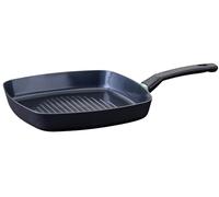 Fackelmann Brandao Non-Stick Grill 28 cm, Recycled Aluminium and Bakelite Handle, Ceramic Coating CK2 Without PFA, Suitable for Induction, Vitro, Gas and Oven, Ergonomic Handle, 1 pc.