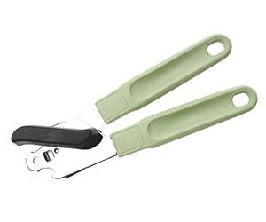 FACKELMANN Can Opener 21 cm Ecolution, Environmentally Friendly Opener with Ergonomic Handle, Sustainable and Kitchen Utensil with Functional Stainless Steel (Color - Mint Green/Light Grey)
