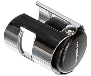 Fackelmann Champagne Stopper of Metal, Black/Silver, 1.5 x 2-Inch