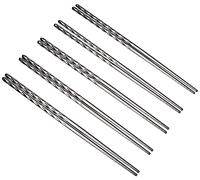 Fackelmann Chopsticks Set 23cm 5 Pairs of Stainless Steel, Silver, 23 x 11.7 x 0.7 cm