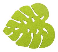 Fackelmann Coaster Set "Tropical" of Felt, Green, 3.5 x 4-Inch, 4-Piece