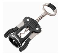 Fackelmann Corkscrew and Bottle Opener, Grey/Black, 17 x 12 x 4 cm