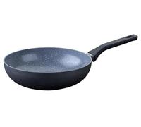 FACKELMANN Cosmo Wok Pan - Diameter 28 cm Made of Pressed Aluminium, PFAS-Free Excilon Ceramic Coating, Soft-Touch Handle, Cleaning by Hand, Grey