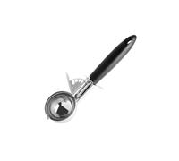 Fackelmann Deluxe Ice Cream Scoop, Stainless Steel Function Head with Plastic Handle, 5x11.6x22cm, Silver & Black