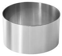 Fackelmann Dessert Rings, Set of 2, Food Presentation Rings, 6cm & 8cm, Stainless Steel, Silver