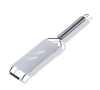 Fackelmann Etched Precision Hand Grater with Stainless Steel Handle, Gourmet Fine Grating, Razor Sharp Blade, Shredder for Citrus Lemon Garlic Parmesan Cheese & More, Anti-Slip Foot Base, 31.8x7x2cm