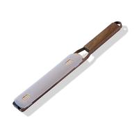 Fackelmann Etched Rose Gold Precision Hand Grater Acacia Wood Handle, Gourmet Fine Grating, Razor Sharp Blade, Shredder for Citrus Lemon Garlic Parmesan Cheese & More, Anti-Slip Foot Base, 37x5x1.9cm