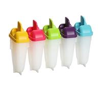 Fackelmann Ice-Lolly Maker Set of Hdpe/Ps, Green/Blue/Pink/Yellow, 5-Piece