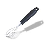 Fackelmann INITIAL Mini Egg Whisk, Stainless Steel, Plastic Handle, Small Balloon Wire Whisk, Whipping & Beating Cream, Manual Coffee Whisk, Baking Beating & Stirring, 22cm