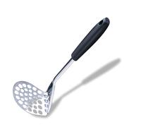 Fackelmann Initial Potato Masher, Stainless Steel, Heat-Resistant Handle, Fruit & Vegetable Baby Food Masher, Large Press Plate, Handheld Food Crusher, Ricer, for Jam Vegetables & Fruits, 26.5cm
