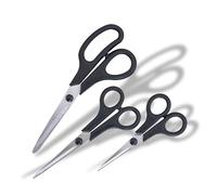 Fackelmann INITIAL, Set of 3 Multipurpose Scissors, Stainless-Steel, Small Medium & Large, Sturdy Cutting Household Universal Scissors, School Home Office Art & Craft, Pack of 3 Utility Kitchen Shears