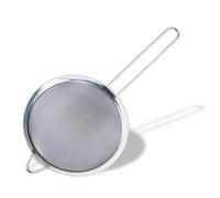 Fackelmann INITIAL Sieve Stainless Steel, Fine Metal Mesh with Rim, Long Handle, For Sifting Straining & Draining, Food Kitchen Strainer, Flour & Icing Sugar Sifter, Medium 15.5cm Diameter Colander