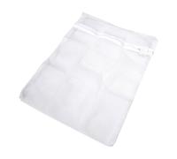Fackelmann Laundry Bag, Clothes Protection Bag, Washing Machine Net Bag, with Zip, Plastic, 22.6x11.6x1.5cm, White