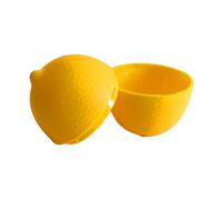 Fackelmann Lemon & Lime Saver, Lemon Storage Container, Keeping Fruit & Citrus Fruit Fresh, Plastic, 12x8x8cm, Yellow