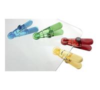 Fackelmann Magnetic Clips Set, Multicoloured (Red, Blue, Yellow and Green), 8.5x2x4cm