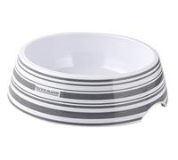 Fackelmann Melamine Round Feeding Dish, 5.5-Inch, White/Black