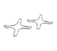 Fackelmann Metal Gas Stove Grate, Silver, 3.7 x 3.7 x 0.4-Inch, 2-Piece