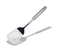 Fackelmann MODE Slotted Turner, Stainless Steel Function Head & Handle, Kitchen Cooking Spatula, Burger Flipper, Cooking Draining & Frying BBQ Utensil, Fish Slice, 35cm, Grey