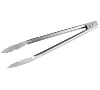 FACKELMANN Multi-Purpose Kitchen Tongs Stainless Steel Length 30cm, Heat Resistant, Heavy Duty BBQ Tongs, Metal Food Tongs, Cooking & Serving, Locking Clip Mechanism, Dishwasher Safe, Silver