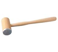 Fackelmann Nature Meat Tenderiser, Beech Wood with Stainless Steel Function Part, 31x9.5x4.5cm, Natural/Light Brown & Silver