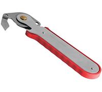 Fackelmann Nickel/Stainless Steel Can Opener with Cap Lifter, Silver/Red, 15 x 7.8 x 2 cm