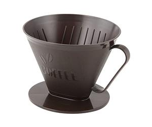 Fackelmann Nr.4 Plastic Coffee Filter Case, Brown, 4.1 x 5.9-Inch