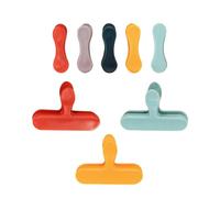 Fackelmann Plastic Bag Clips, Set of 8, Food Bag Clips, Clips for Food Storage, Keeping Food Fresh, Seal Food & Sandwich Bags & Snack Bags, Reusable Bag Sealing Clips, Pack of 8, Multi Coloured