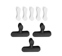 Fackelmann Plastic Bag Clips - Set of 8, Reusable Food Sealing Clips, Black & White