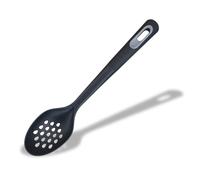 Fackelmann PRO Slotted Spoon, Multi Functional Serving Spoon, Cooking Spoon, PBT Function Head, Soft Touch Handle, 35x7x6cm, Black & Grey
