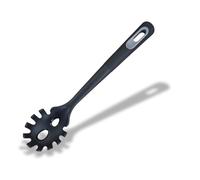 Fackelmann PRO Spaghetti Spoon, Non-Stick Anti-Scratch Plastic Spaghetti Tong, Pronged Pasta Fork with Portion Measure, Serving Spoon, Scoop & Drain Heat-Resistant Utensil to 200 Degree Celsius, 34 cm