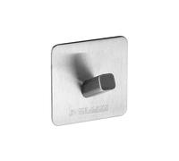 Fackelmann Quadratic Adhesive Hook, Silver, 2 x 2-Inch