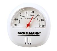 Fackelmann round white plastic magnetic/free standing thermometer