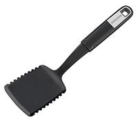 Fackelmann Sense Laser Serving Serving 28 cm Pizza Server with Plastic Functional Part Non-Slip Soft-Touch Handle Tin Cake Server for Cutting and Lifting (Colour: Silver/Black) Quantity: 1 Piece