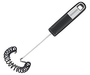 Fackelmann Sense Spiral Whisk, 27 cm, Practical Kitchen aid with Functional Part Made of Stainless Steel and Silicone, Whisk for Coated Pans and pots (Colour: Silver/Black), Quantity: 1 Piece