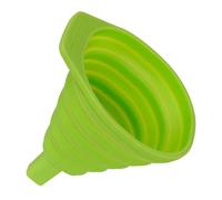 Fackelmann Silicone Folding Funnel 8.5 x 3.5 - 10 cm, Flexible Funnel (Colour: Green), Quantity: 1